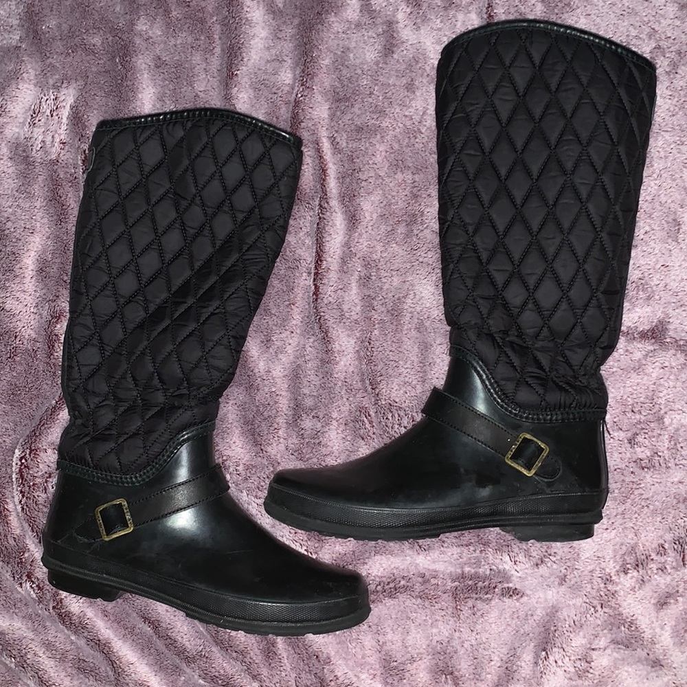 Sperry Top Sider Quilted Fleece lined tall boots size 8 waterproof